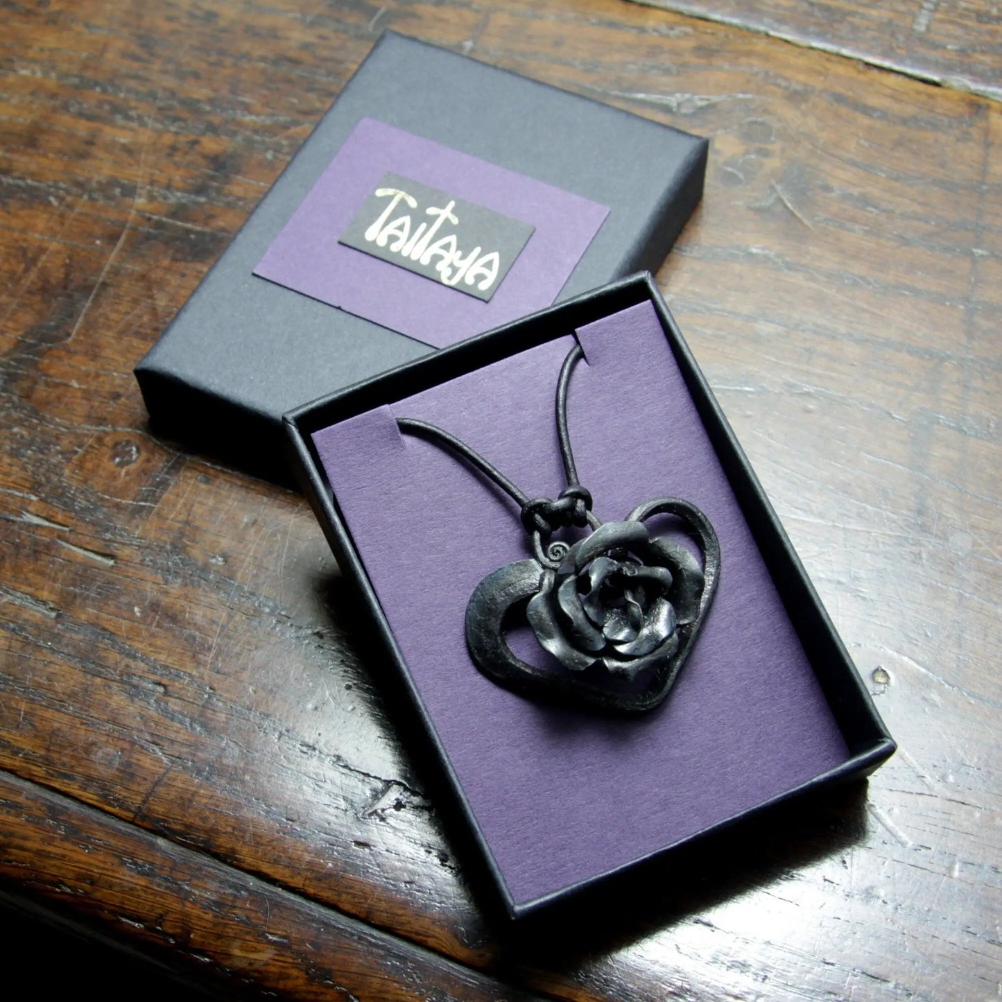 Black Iron Rose Pendant