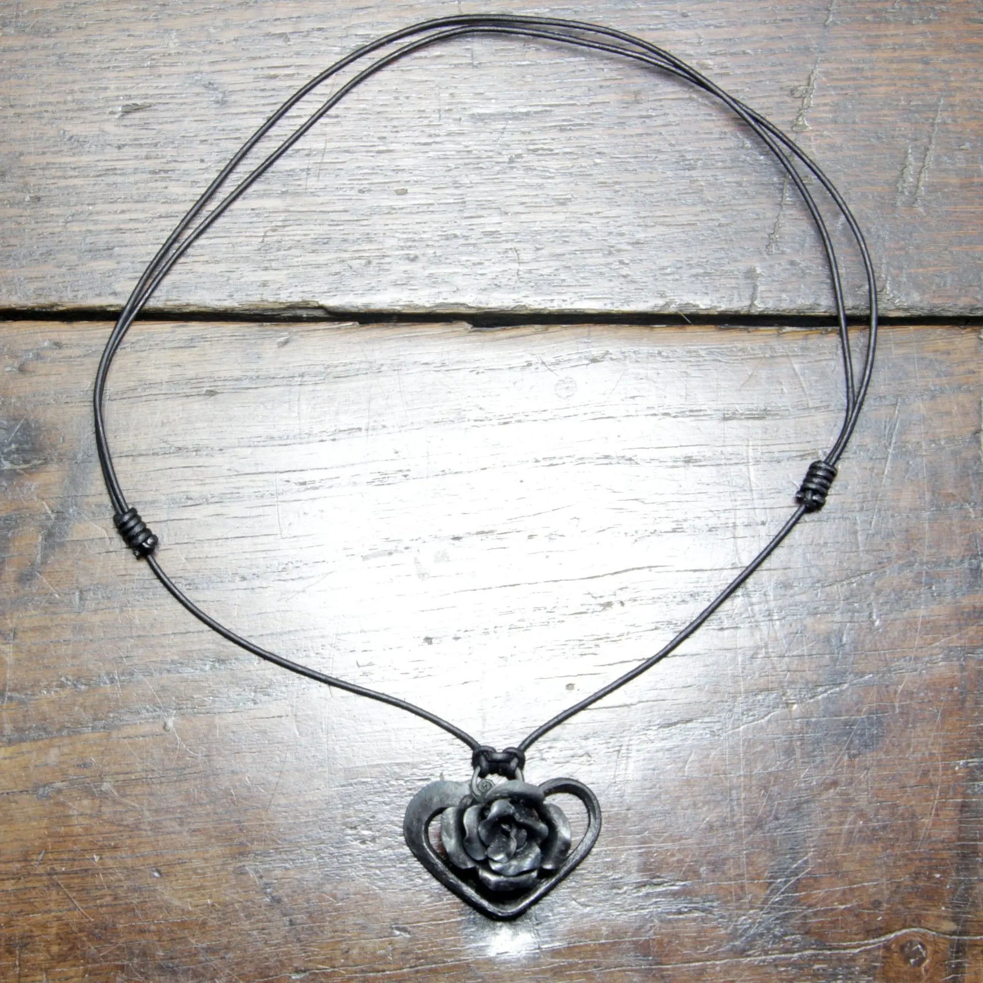 Black Iron Rose Pendant