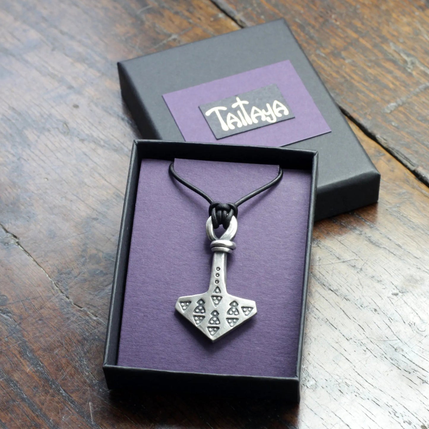 Hot Forged Silver Mjolnir, Viking Stamp work decorated, made and designed by MBarran, Taitaya Forge, UK