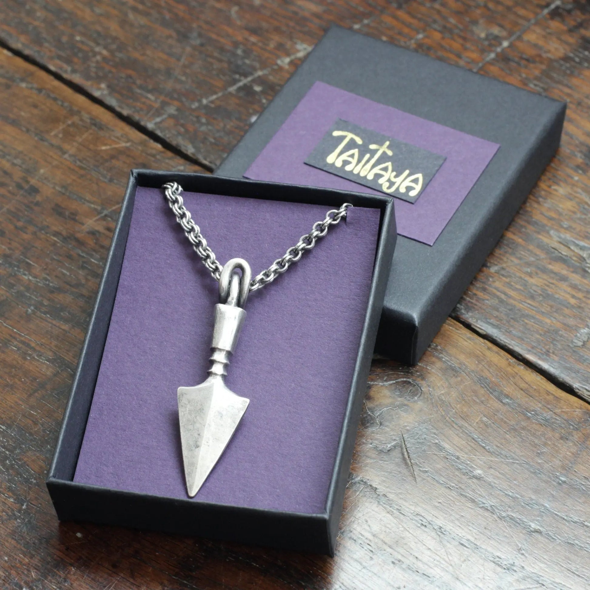 Forged Silver Arrow Necklace, a Viking age arrow pendant necklace