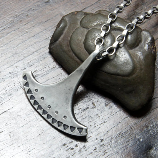 Forged Silver Ukonvasara Pendant