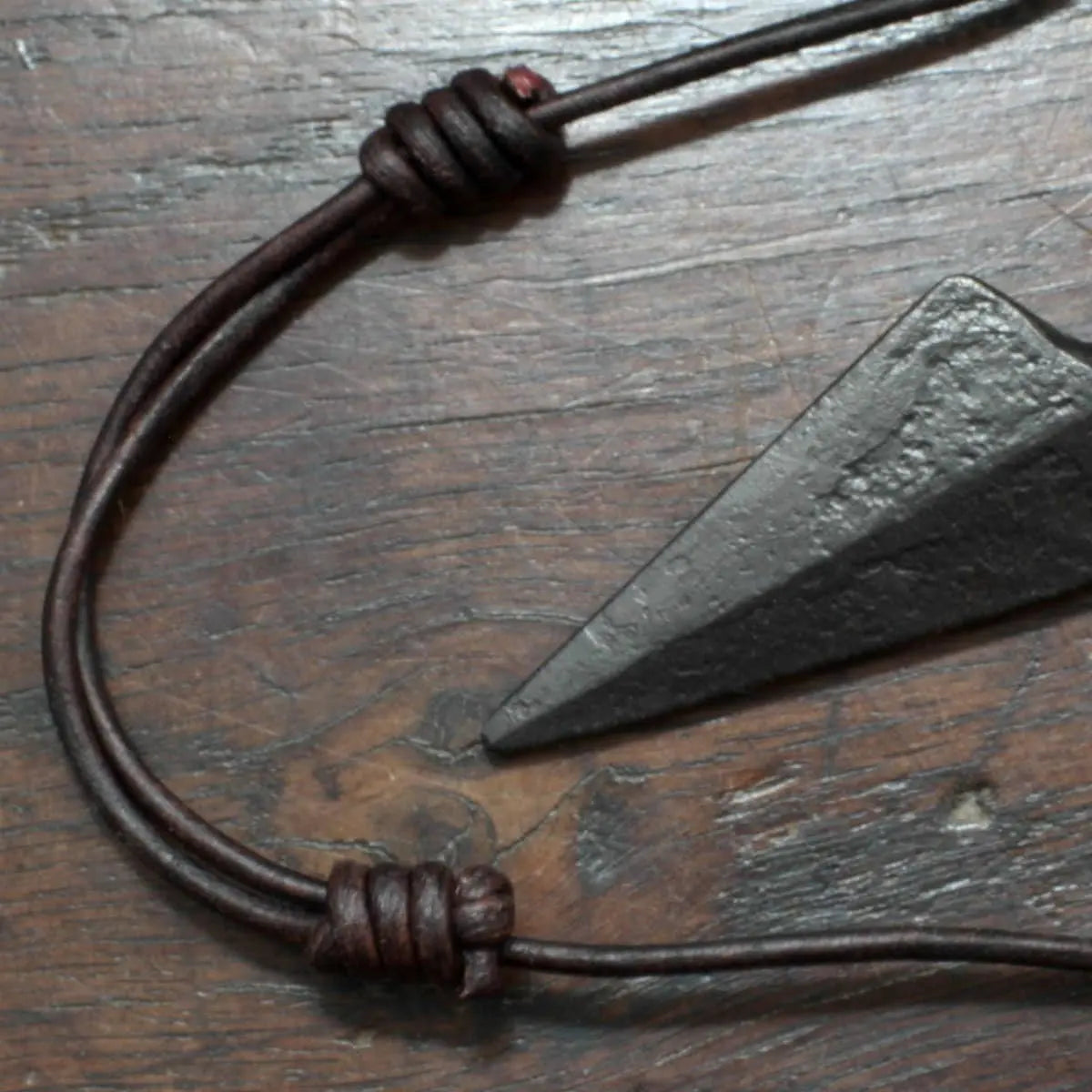 Hand Forged Large Viking Arrow Pendant