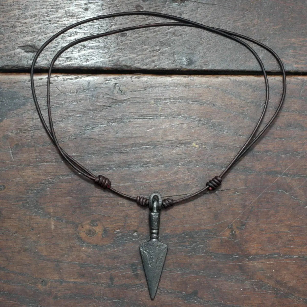 Hand Forged Large Viking Arrow Pendant