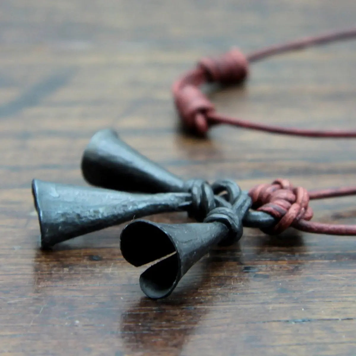 Iron Bell Charm Pendant Necklace
