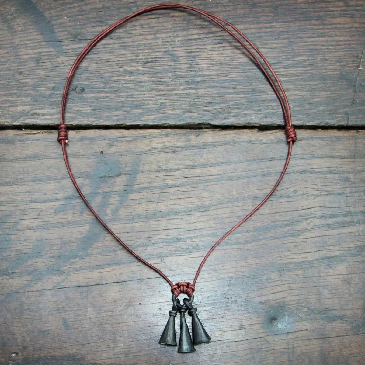 Iron Bell Charm Pendant Necklace