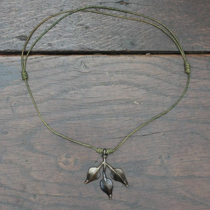 Leafy Branch Pendant Necklace