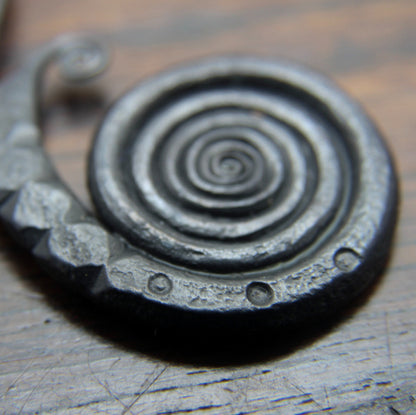 Forged Iron Viking Dragon Pendant