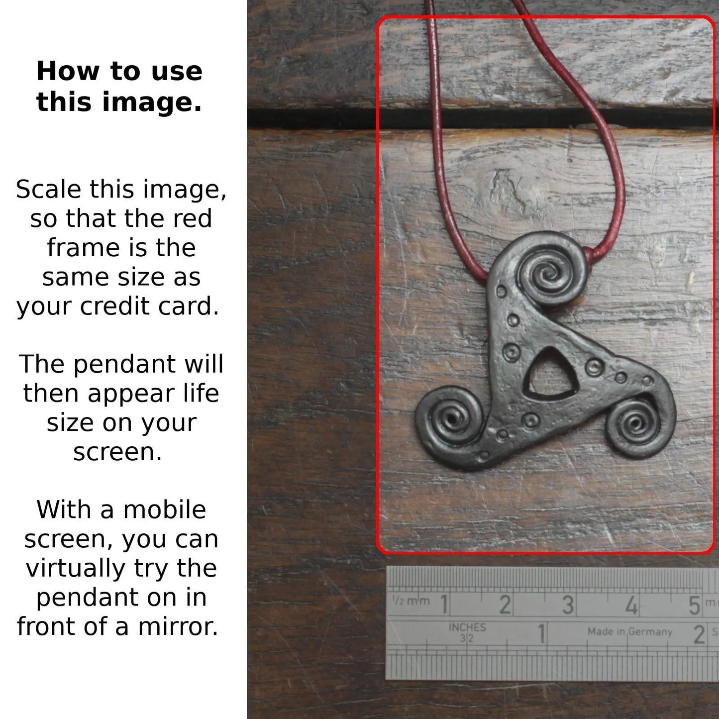 Large IronTriskele Pendant Necklace. Adjustable hand forged pure iron triskelion necklace. Celtic iron wedding anniversary gift. One off.