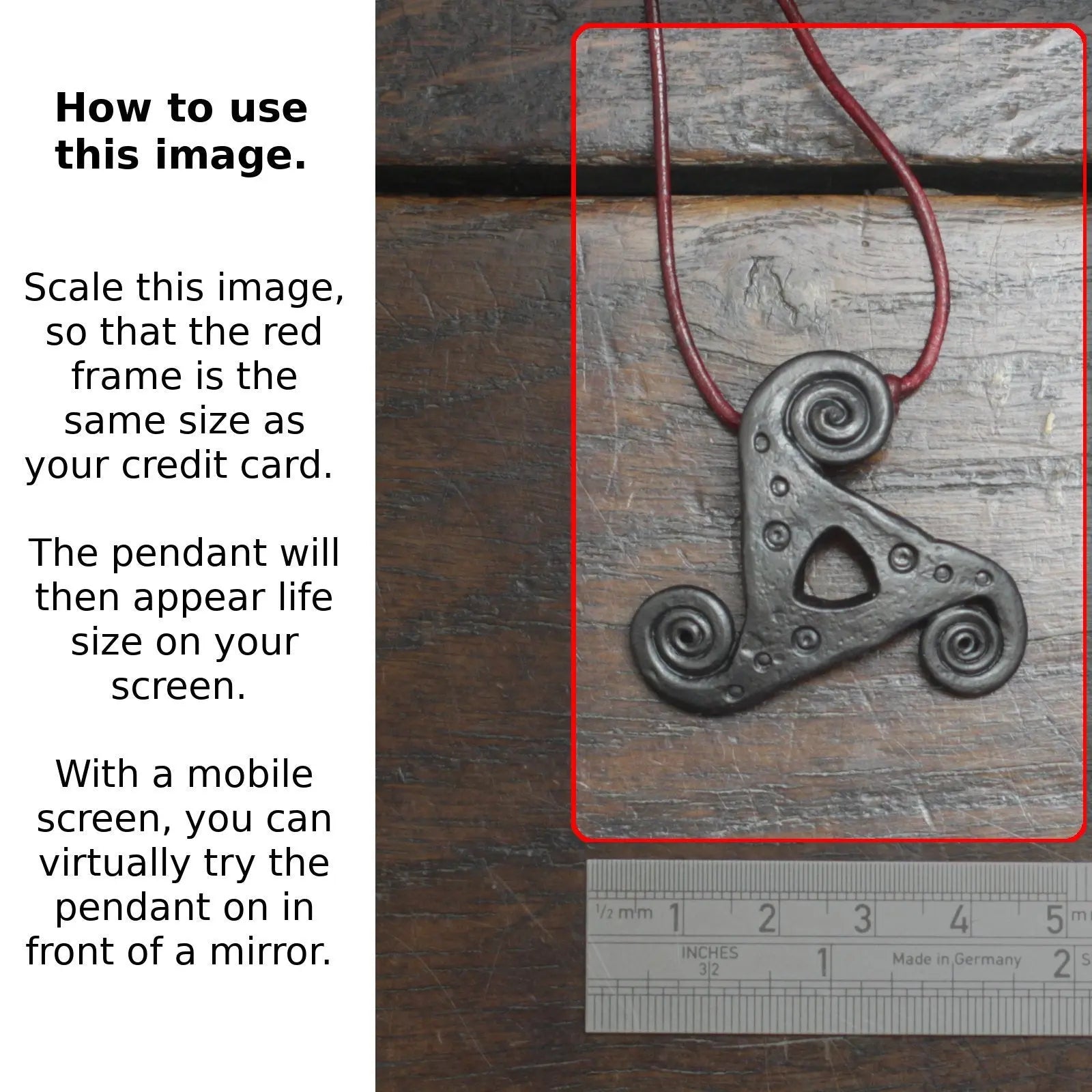 Large IronTriskele Pendant Necklace. Adjustable hand forged pure iron triskelion necklace. Celtic iron wedding anniversary gift. One off.