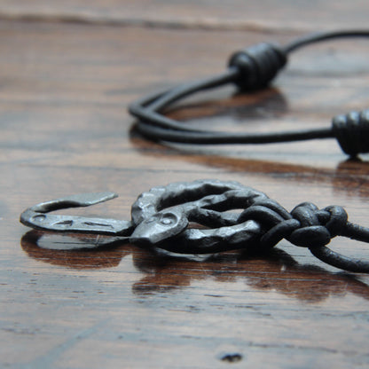 Iron Ormangullr Loki Snake Hook Pendant