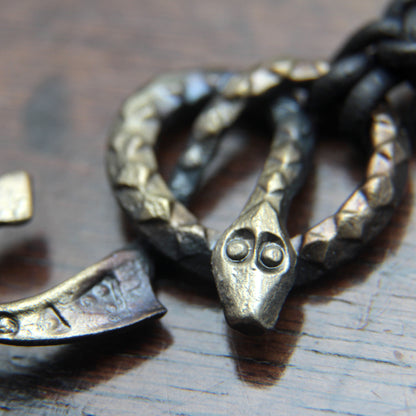 Iron Ormangullr Loki Snake Hook Pendant
