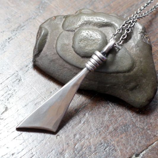 Silver Triangle Necklace with an optional engraving