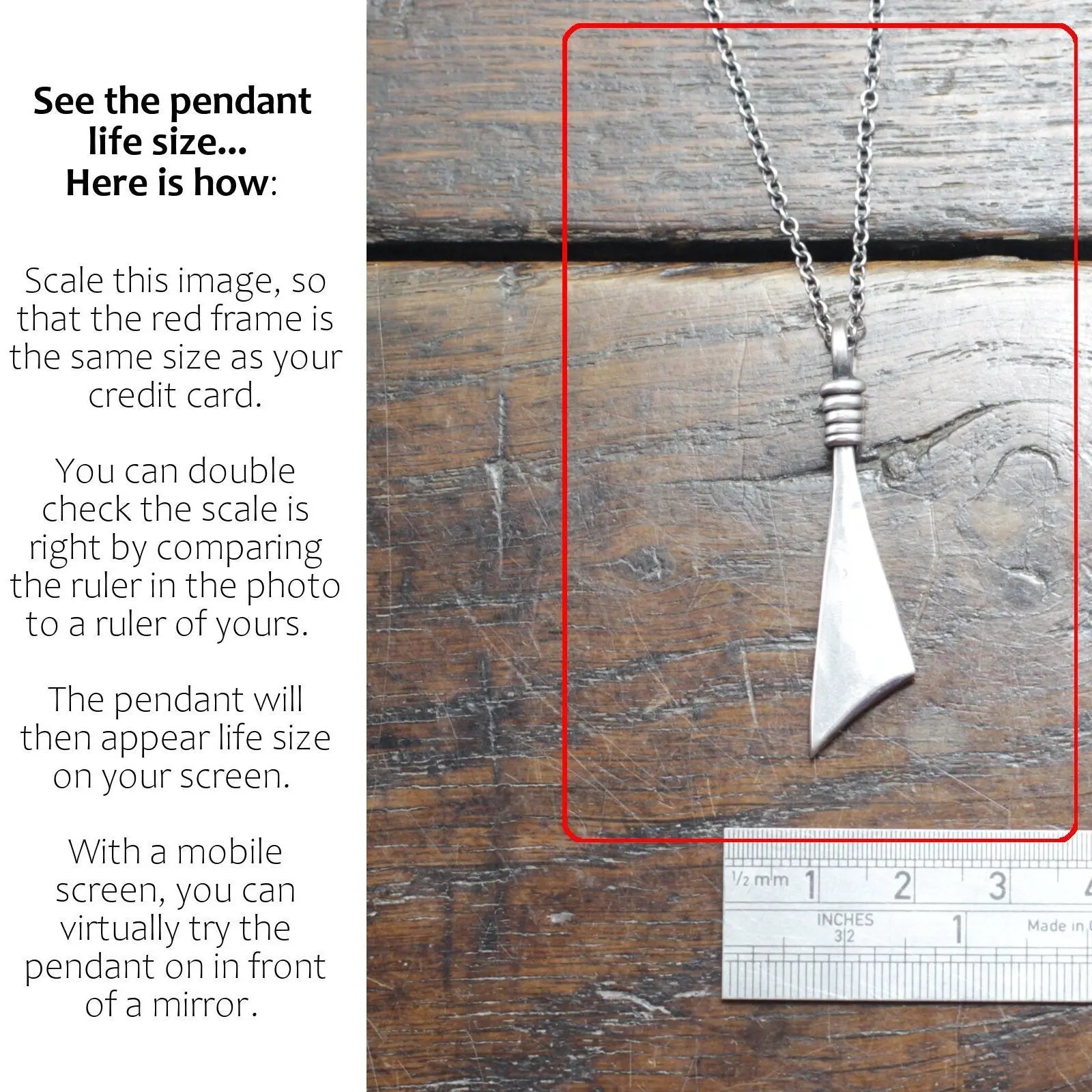 Silver Triangle Necklace with an optional engraving