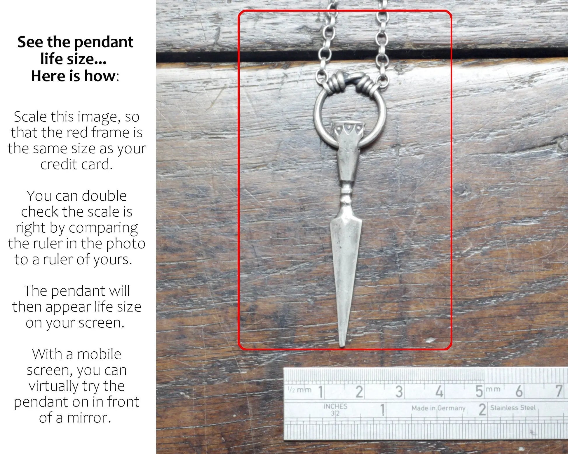 Silver Viking Spear Head Pendant, Hand forged unique Gungnir pendant traditionally hand made out of solid Sterling Silver, 925