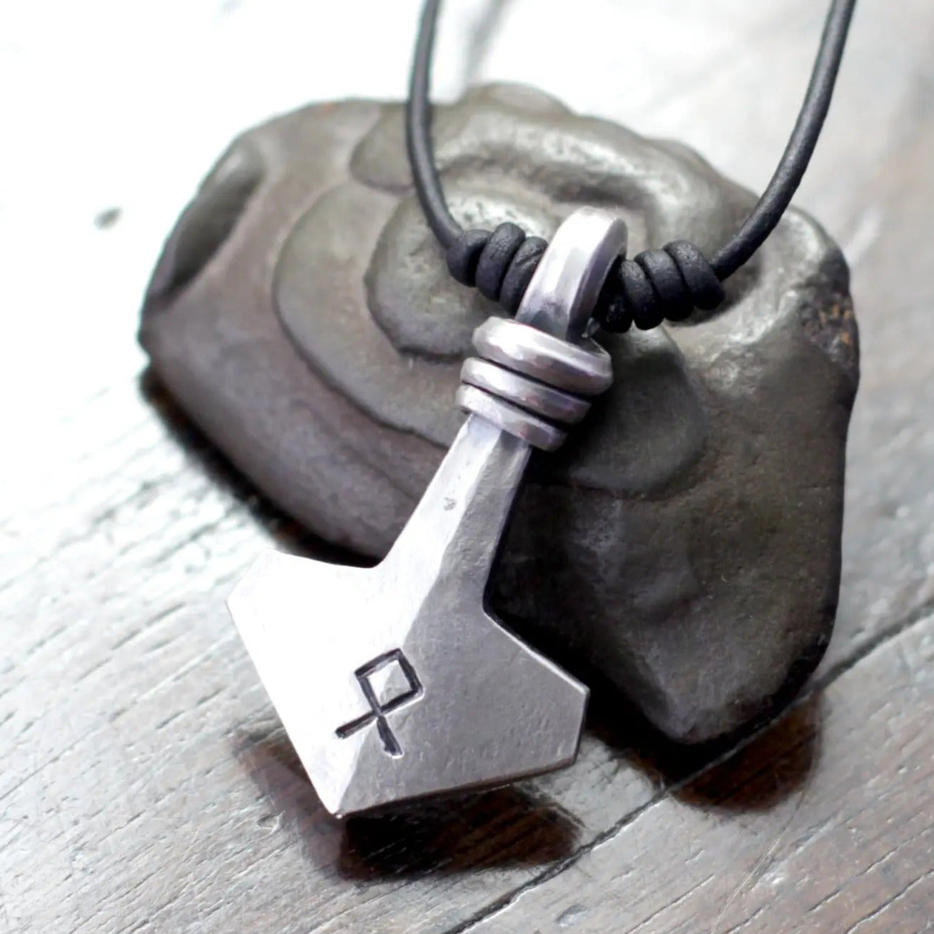 Small Contemporary Forged Silver Thor's Hammer Taitaya Forge
