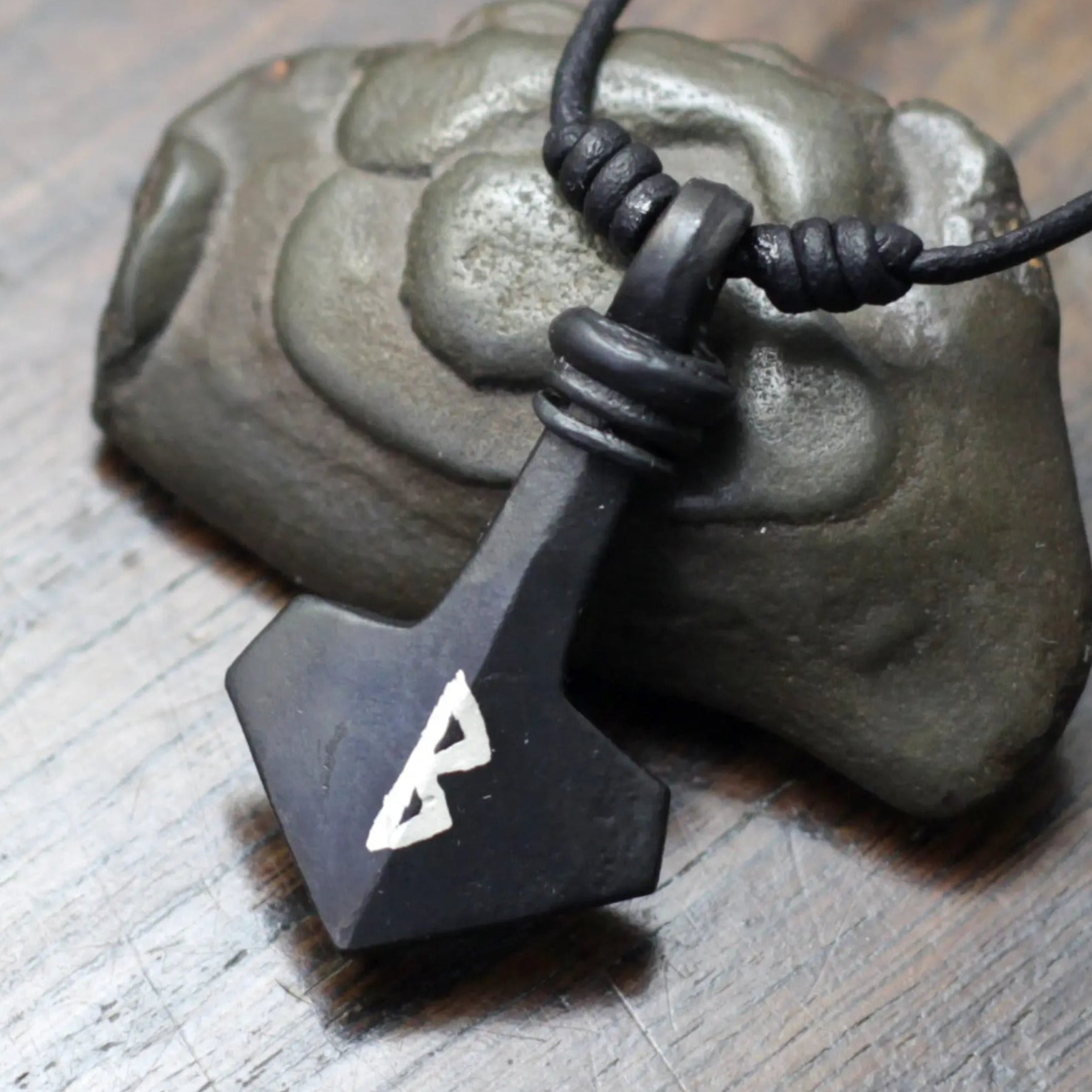 Small Modern Thor's Hammer Pendant Taitaya Forge