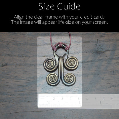 Vellamo Necklace, Finnish Goddess of Water, Forged iron Spiral Pendant