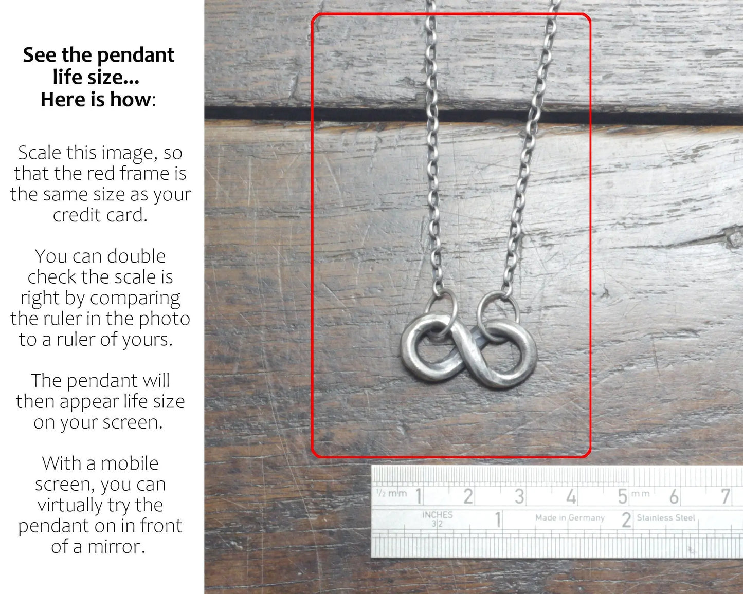Wrought Silver Infinity Pendant Necklace