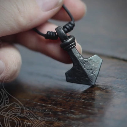 Small Modern Thor's Hammer Pendant