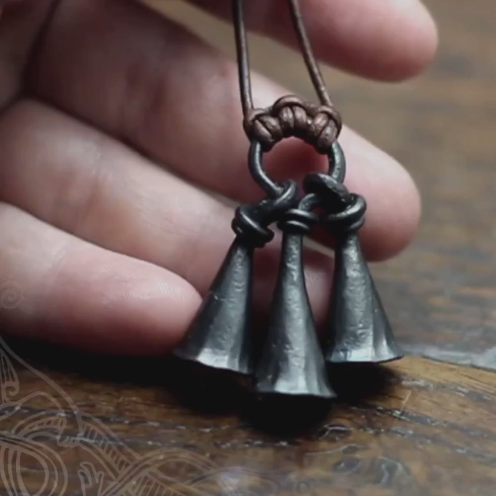 Iron Bell Charm Pendant Necklace