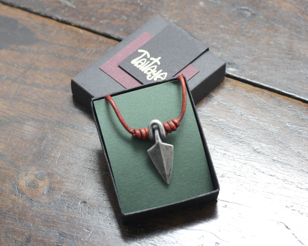 Forged Silver Viking Arrow Head Pendant