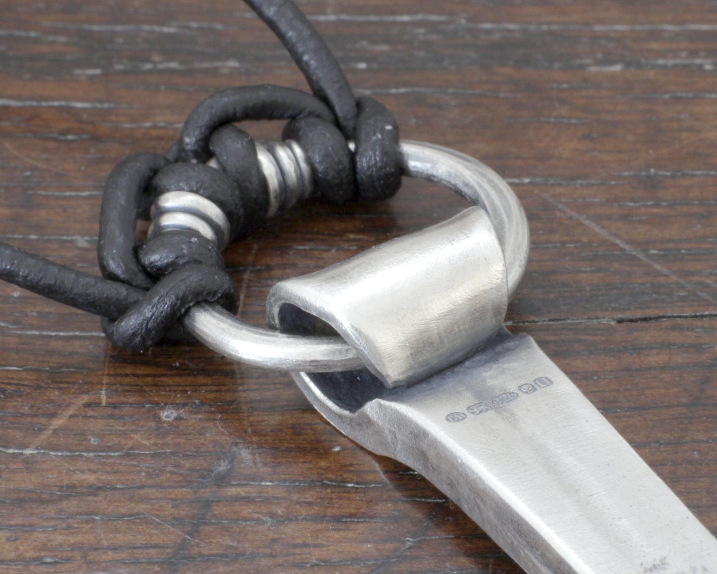Large Forged Silver Thor's hammer Necklace