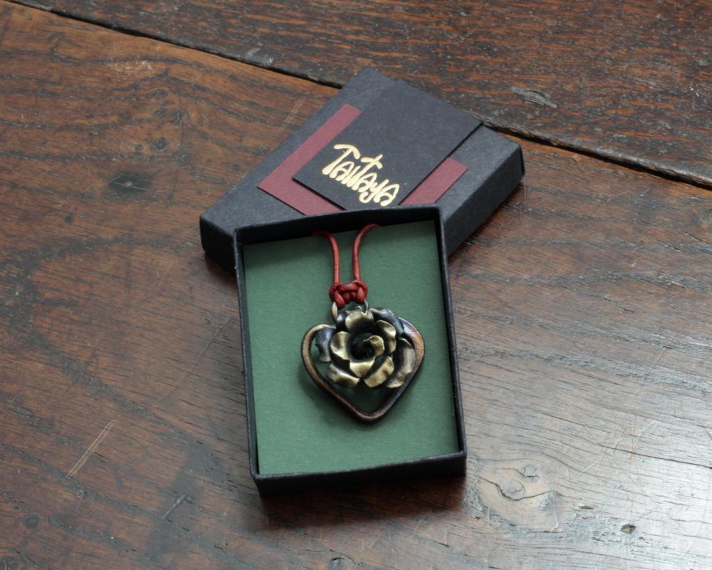 Iron Rose Heart Pendant