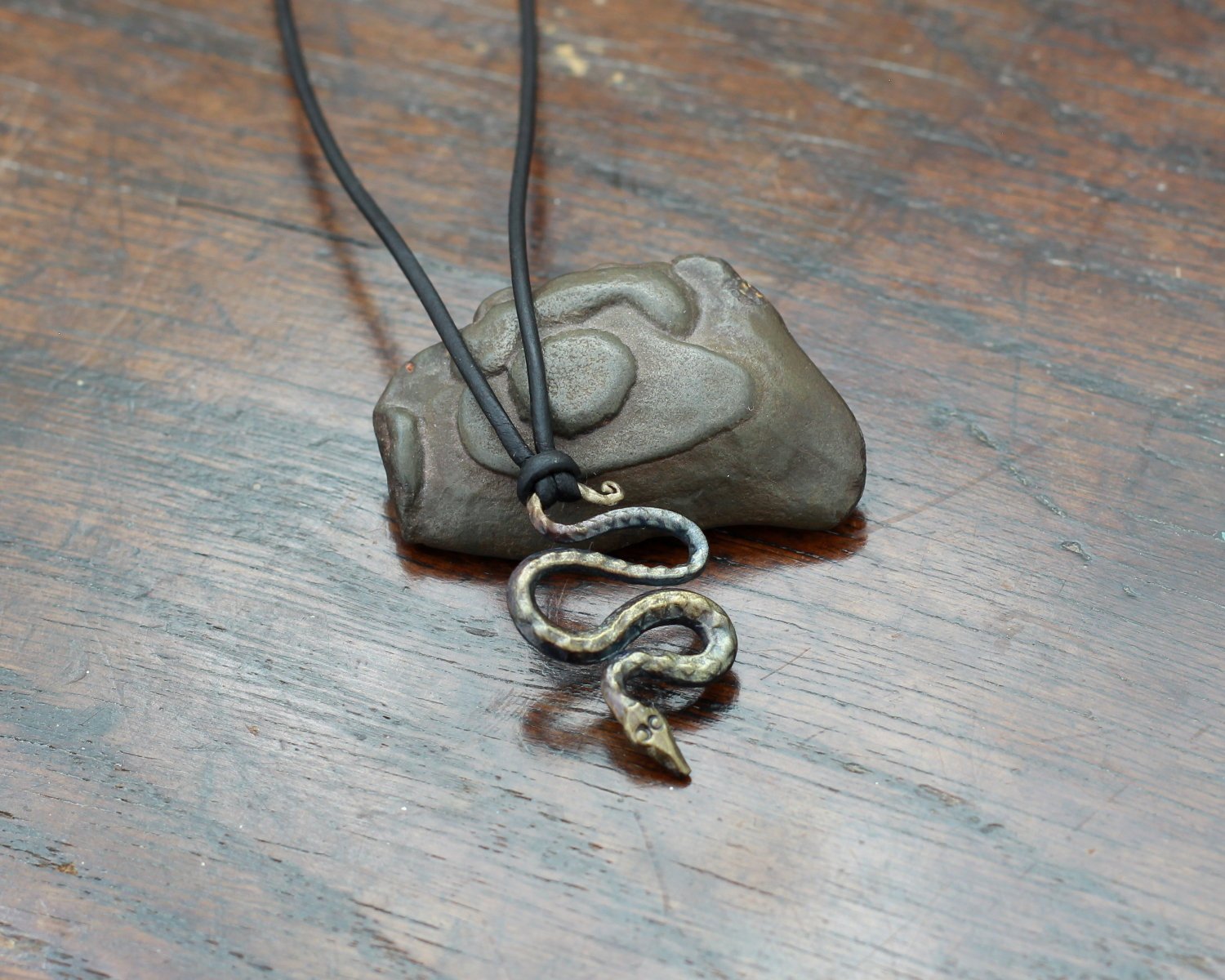 Small Iron snake Pendant
