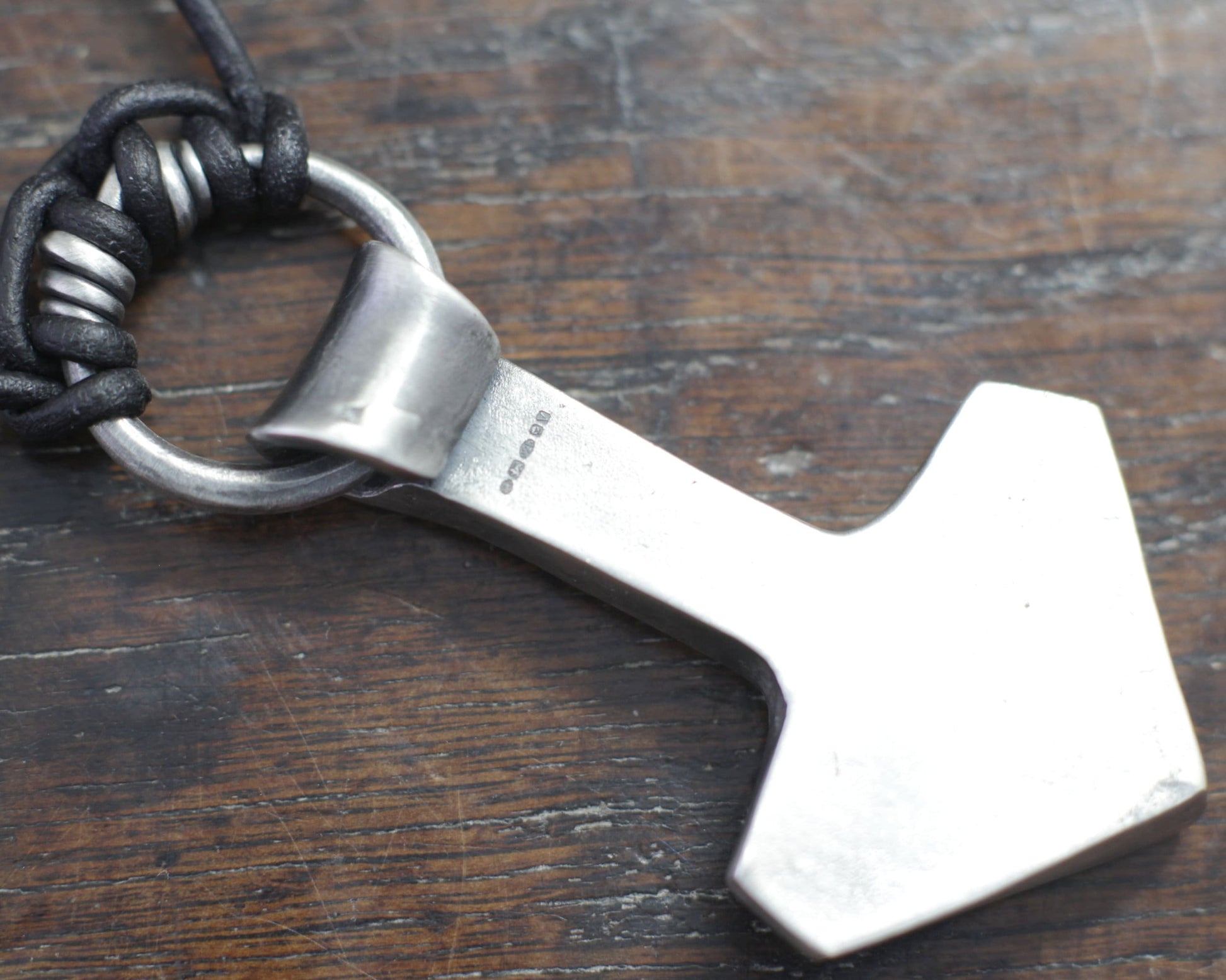 Large Solid Silver Mjölnir, Thors Hammer, pendant. By Taitaya Forge, all rights reserved