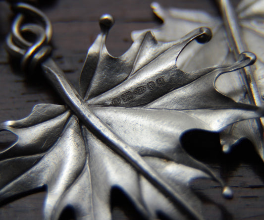 Silver Maple Leaf Earrings