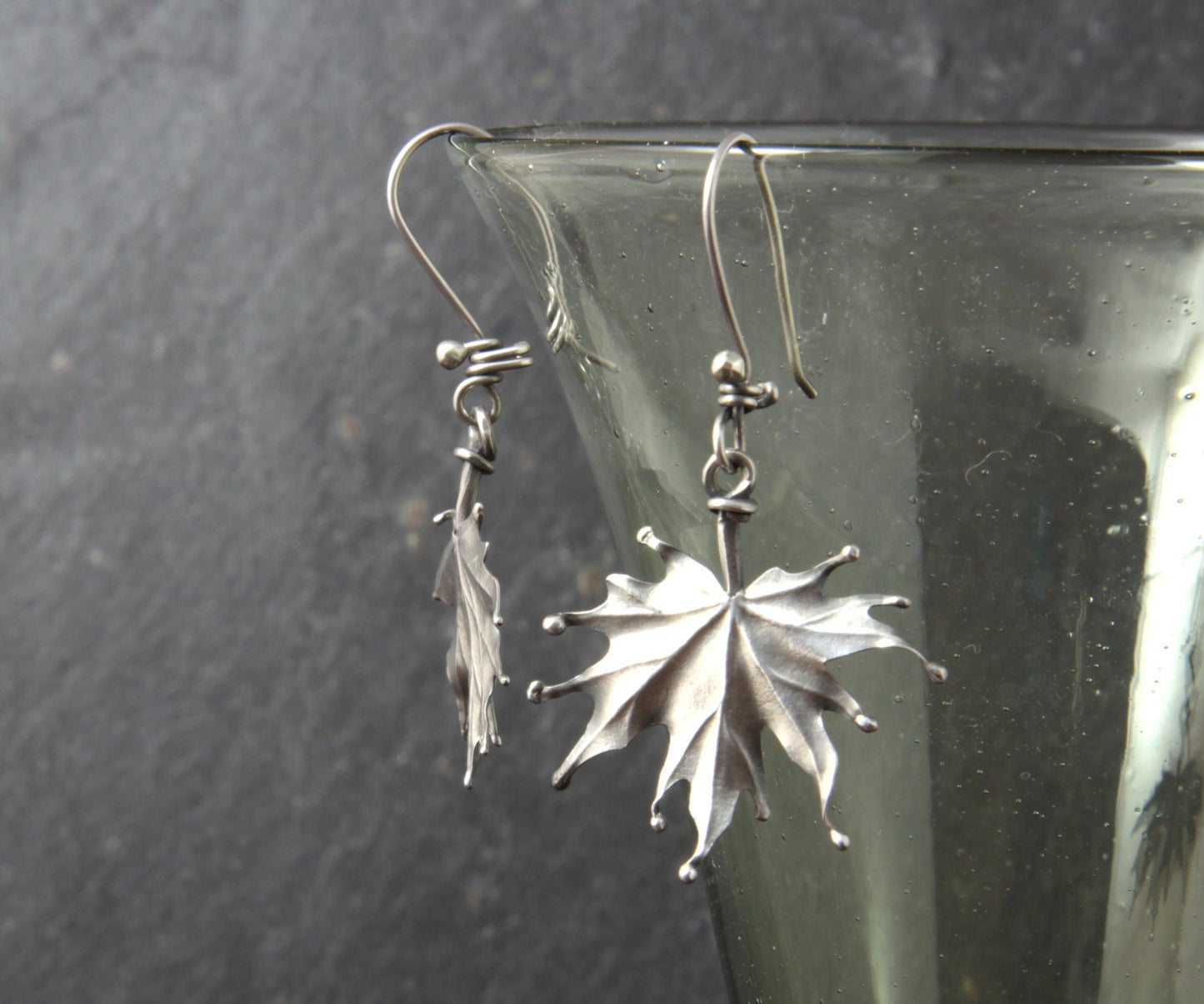 Silver Maple Leaf Earrings